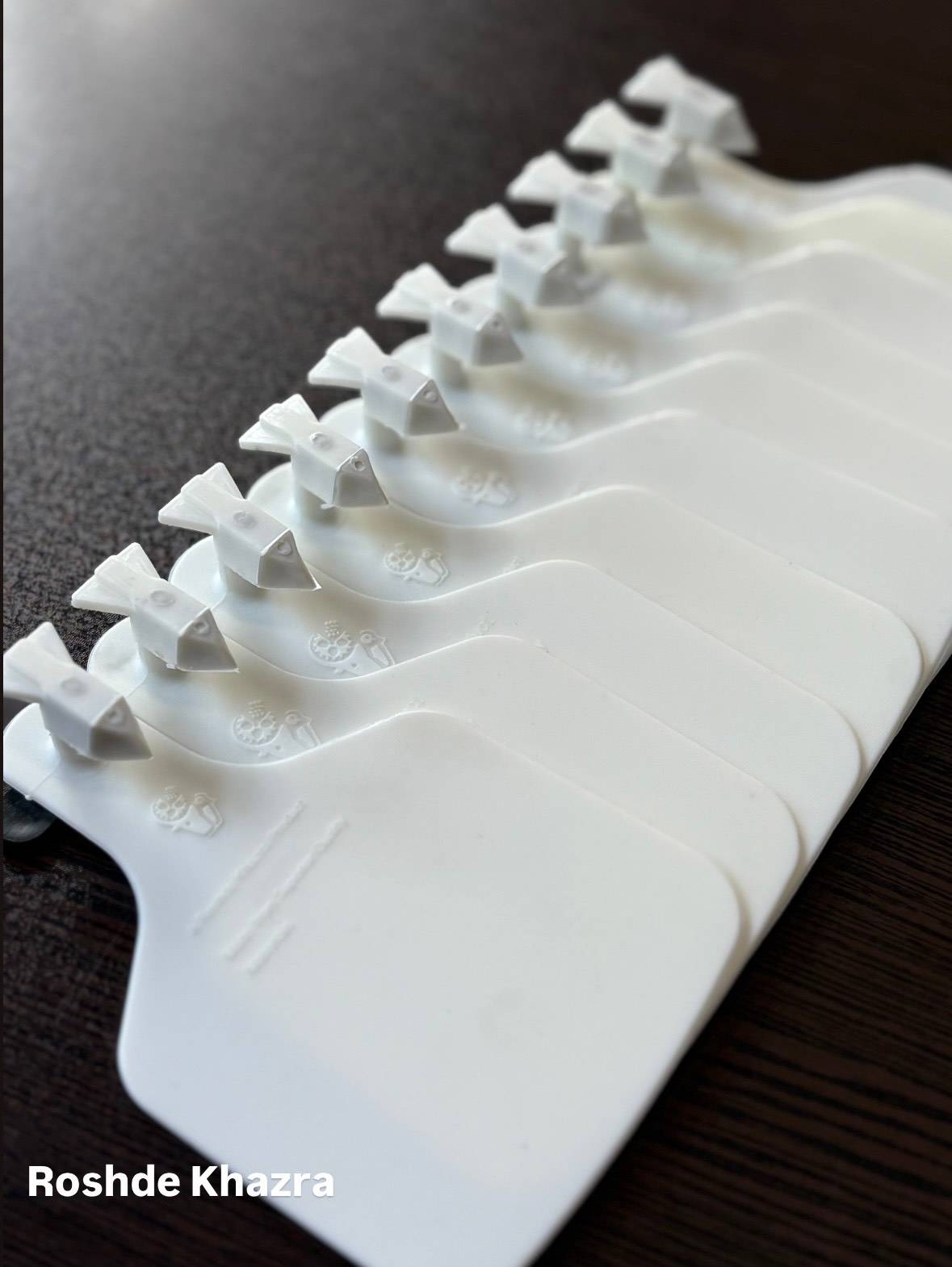 پلاک گوش پلی اورتان رشدخضرا سفید رنگ